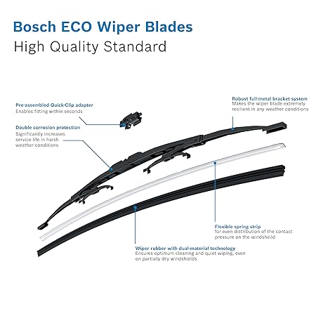 Bosch Driver Side Eco Wiper Blades for Chevrolet Beat