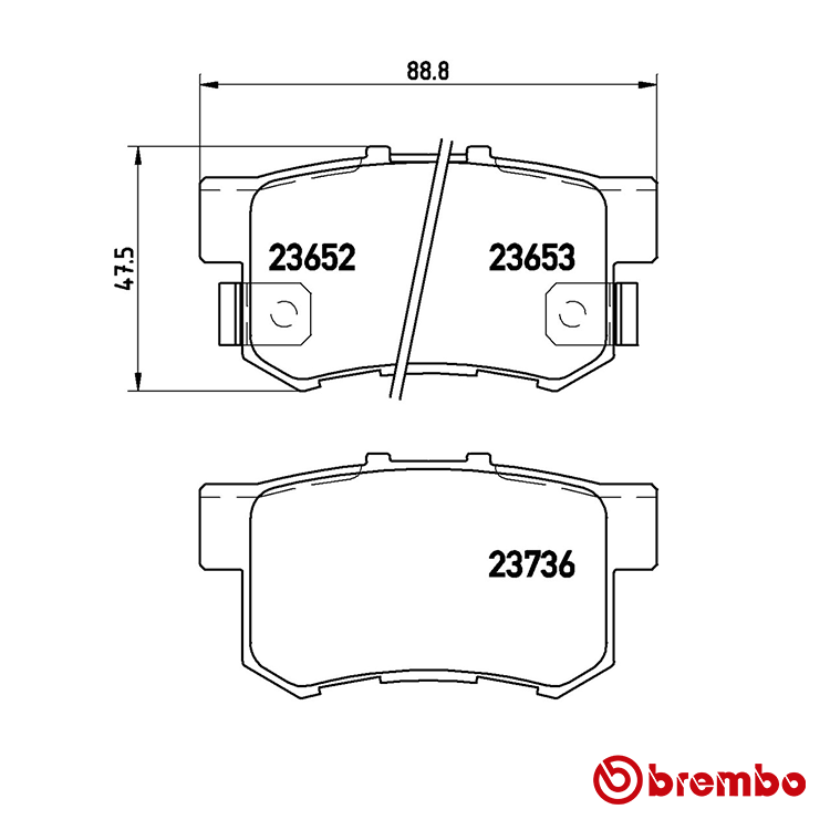 Brembo Rear Brake Pad for Honda CR-V Petrol