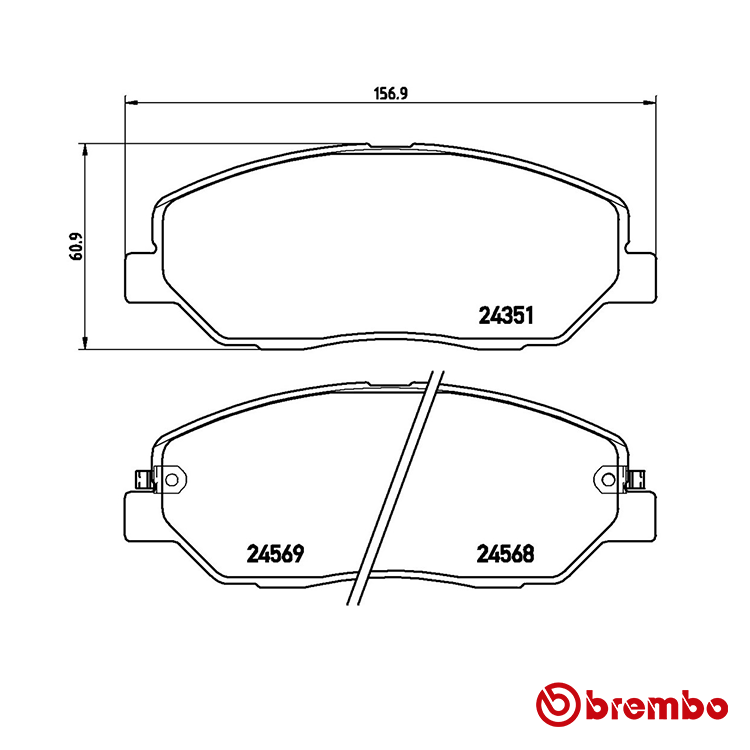 Brembo Front Brake Pad for Hyundai Santa Fe Petrol