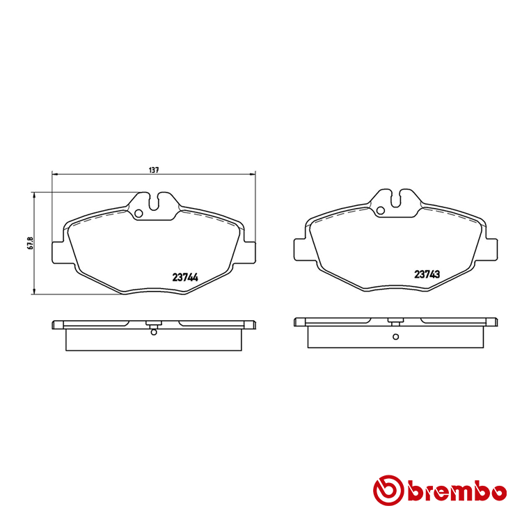 Brembo Front Brake Pad for Mercedes-Benz E270 CDI Diesel