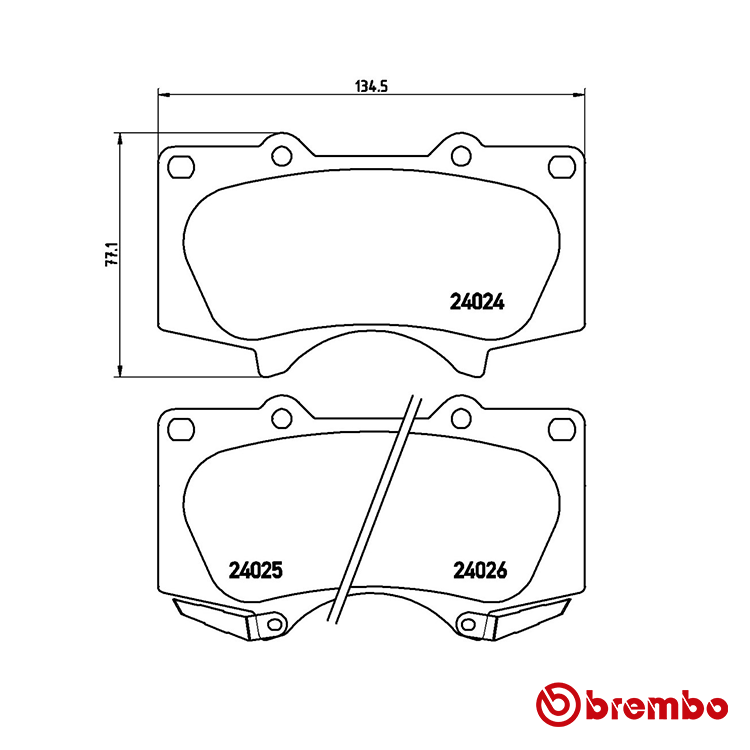 Brembo Front Brake Pad for Toyota Fortuner Diesel