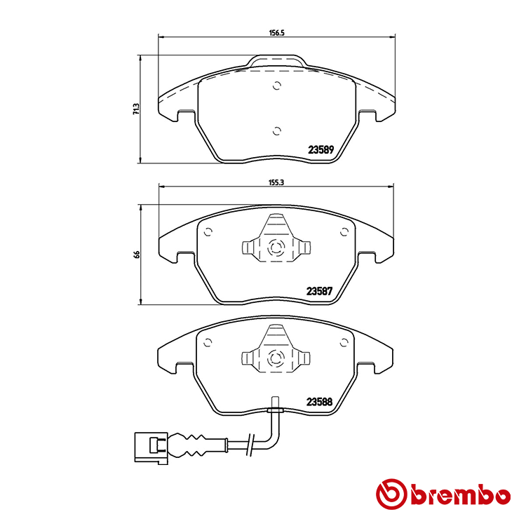 Brembo Front Brake Pad for Volkswagen Jetta Petrol