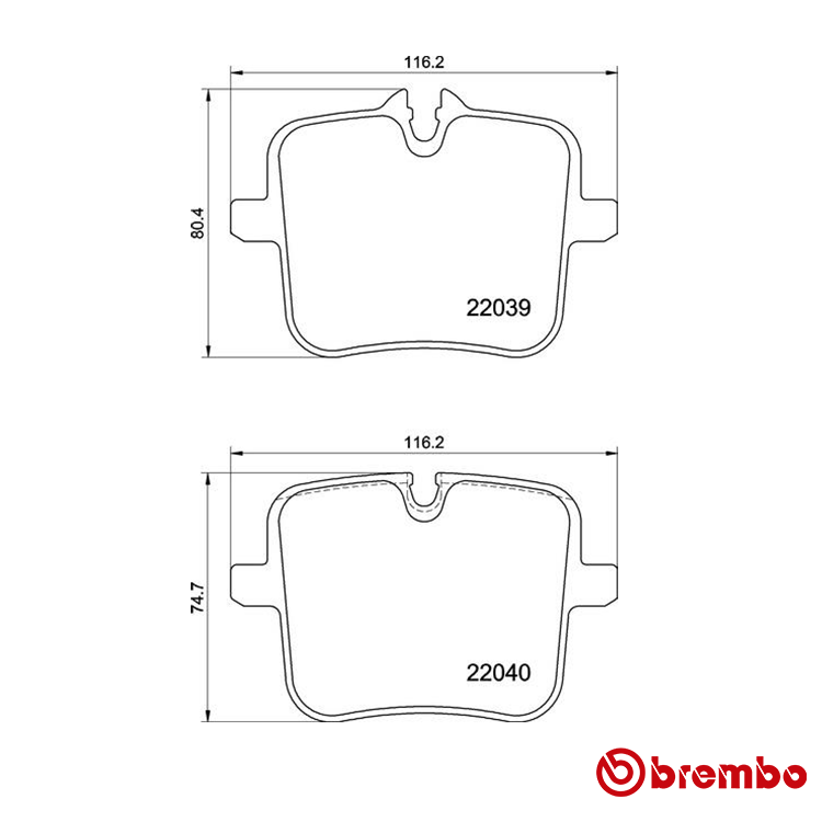 Brembo Rear Brake Pad