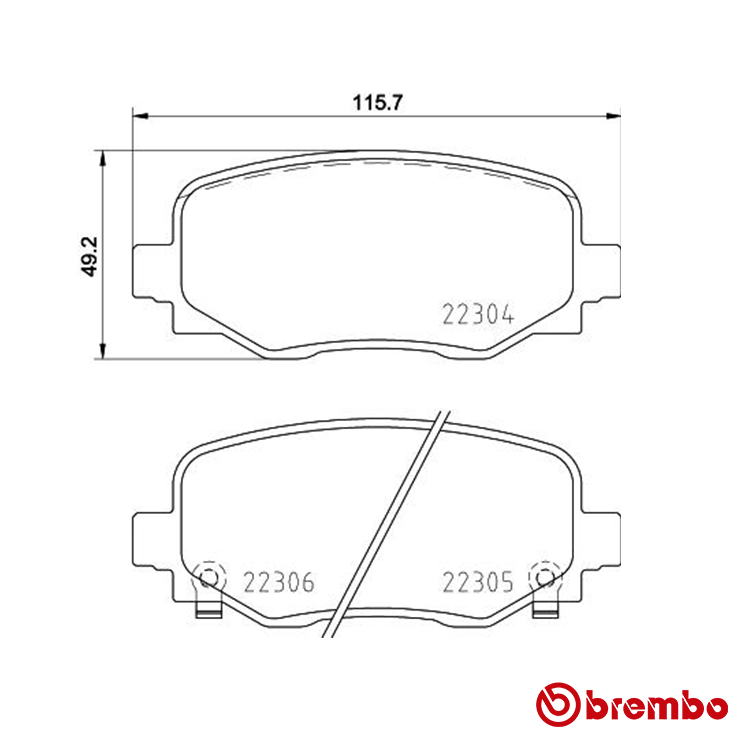 Brembo Rear Brake Pad