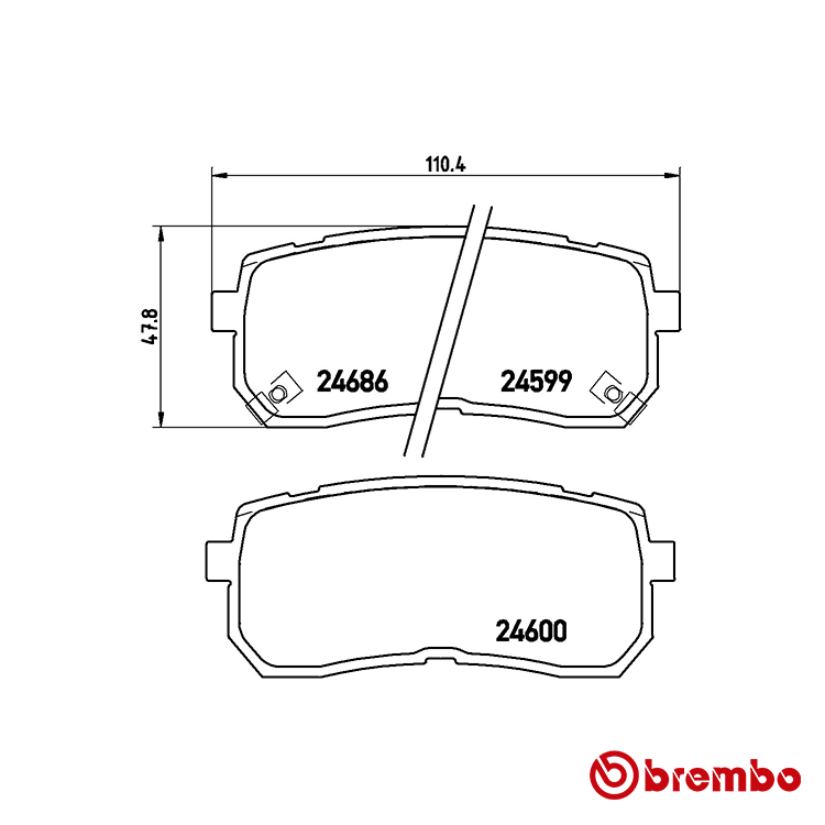 Brembo Rear Brake Pad