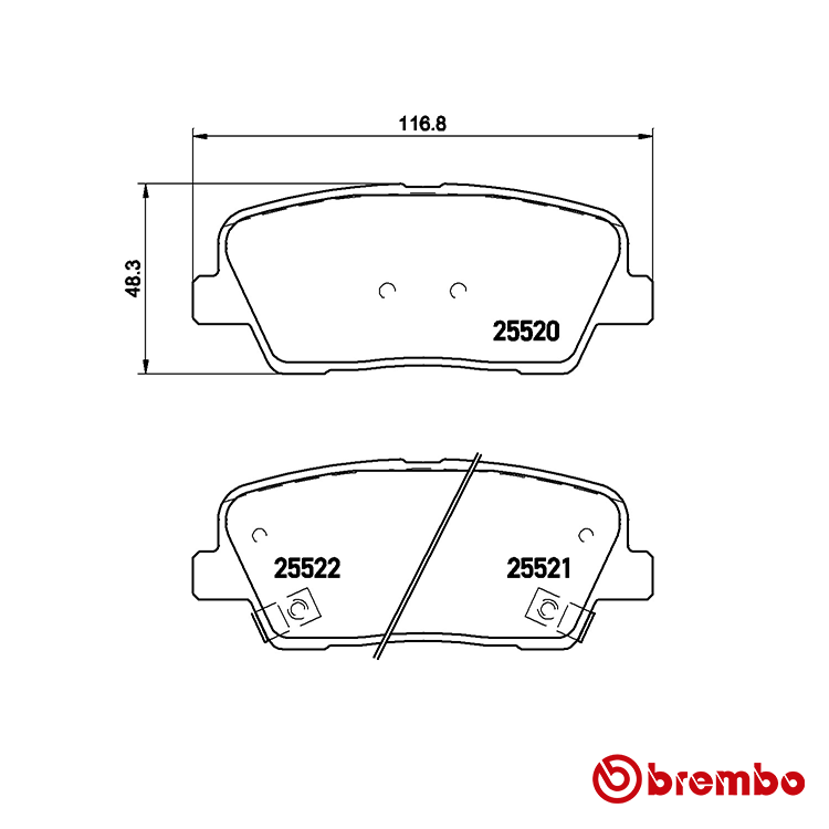 Brembo Rear Brake Pad for Hyundai Santa Fe Petrol
