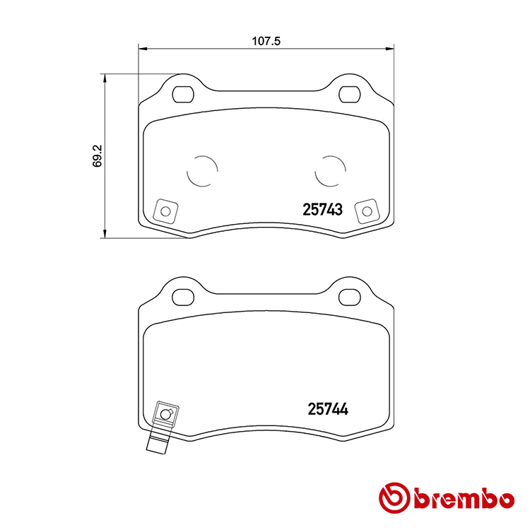 Brembo Rear Brake Pad for Tesla Model X Electric
