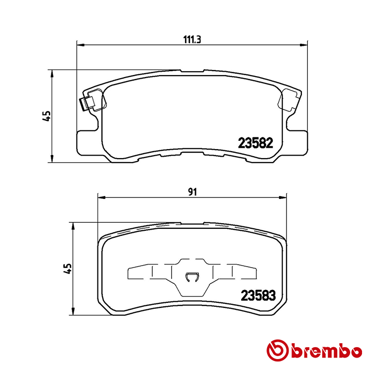 Brembo Rear Brake Pad for Mitsubishi Outlander Petrol
