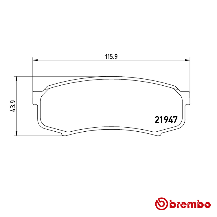 Brembo Rear Brake Pad